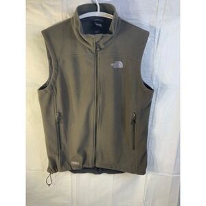 The North Face Dark Green Windwall Fleece Vest Full Zip Machine Wash Size Medium